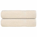 Vidaxl douchehanddoeken frogn 2 st 70x140 cm 360 g m² crème