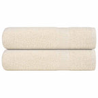 Vidaxl douchehanddoeken frogn 2 st 70x140 cm 360 g m² crème