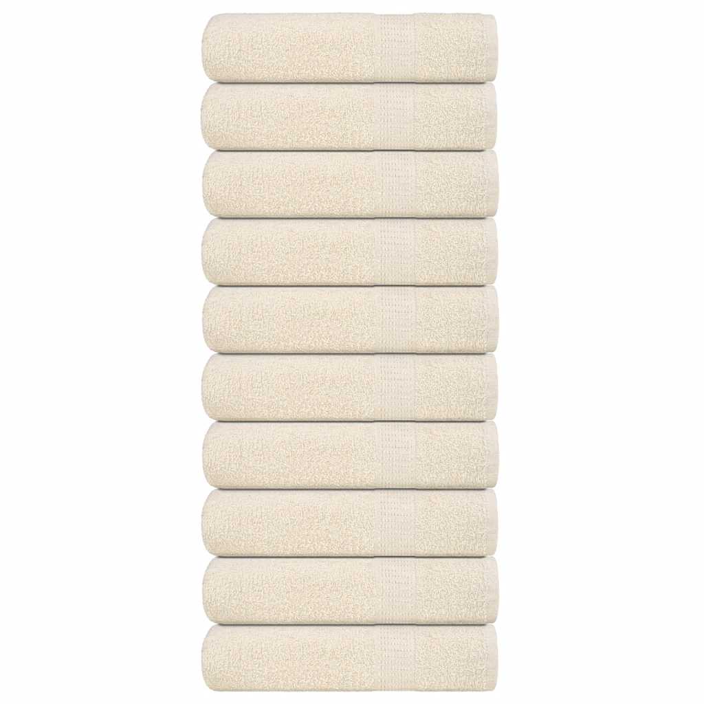Vidaxl badhanddoeken frogn 10 st 100x150 cm 360 g m² crème