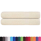 Vidaxl saunahanddoeken frogn 2 st 80x200 cm 360 g m² crème