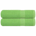 Vidaxl douchehanddoeken frogn 2 st 70x140 cm 360 g m² appelgroen