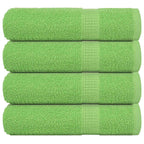 Vidaxl douchehanddoeken frogn 4 st 70x140 cm 360 g m² appelgroen