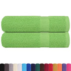 Vidaxl badhanddoeken frogn 2 st 100x150 cm 360 g m² appelgroen