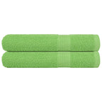 Vidaxl handdoeken frogn 2 st 100x200 cm 360 g m² appelgroen