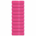 Vidaxl washandjes frogn 10 st 30x30 cm 360 g m² roze