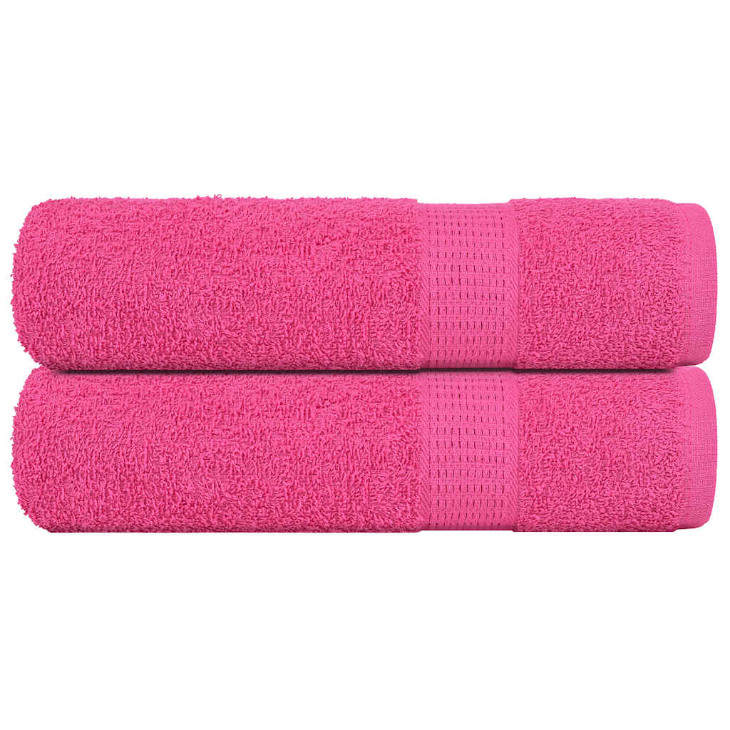 Vidaxl handdoeken frogn 2 st 50x100 cm 360 g m² roze