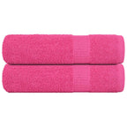 Vidaxl handdoeken frogn 2 st 50x100 cm 360 g m² roze