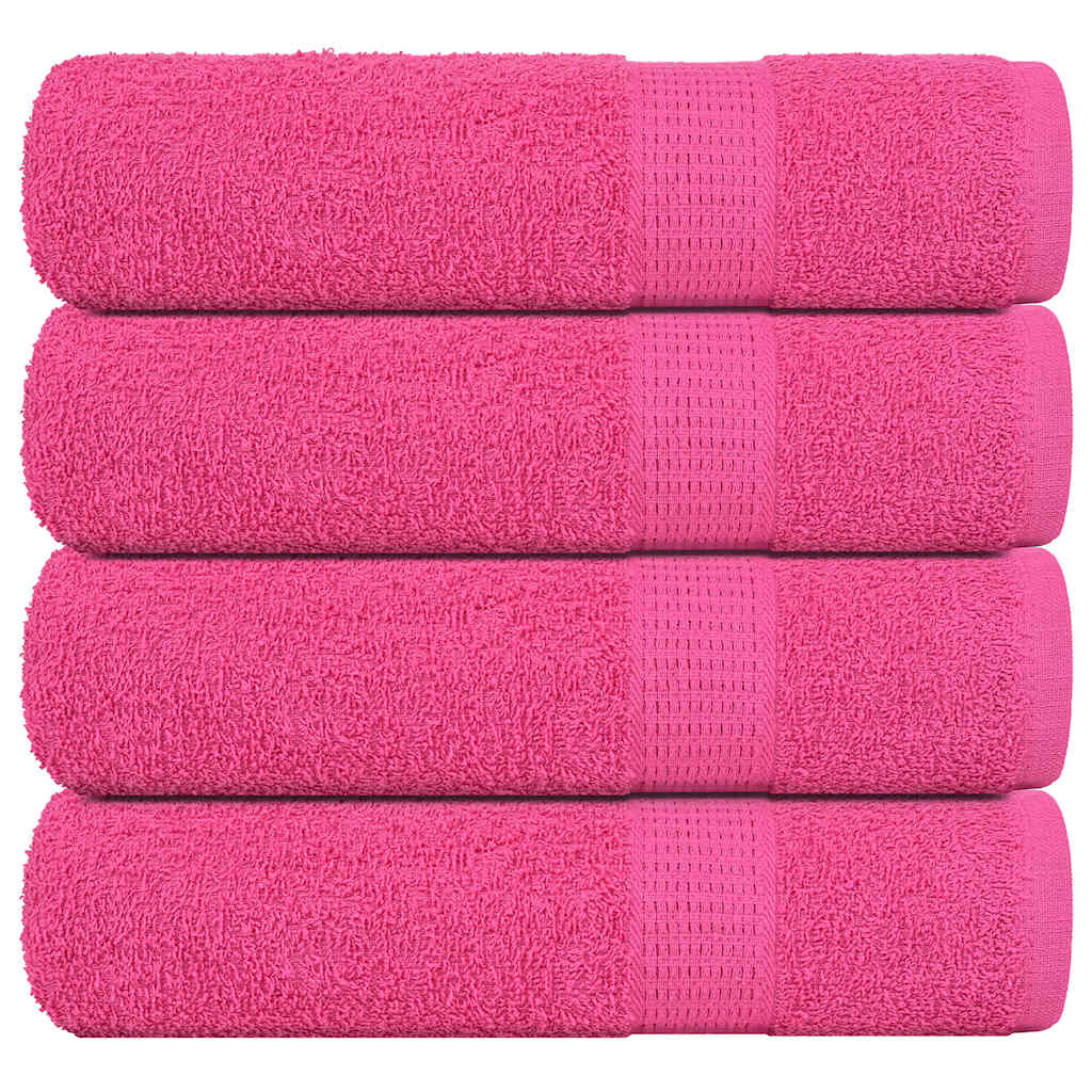 Vidaxl handdoeken frogn 4 st 50x100 cm 360 g m² roze