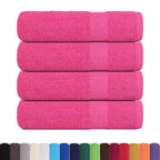 Vidaxl handdoeken frogn 4 st 50x100 cm 360 g m² roze