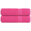 Vidaxl douchehanddoeken frogn 2 st 70x140 cm 360 g m² roze