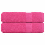 Vidaxl douchehanddoeken frogn 2 st 70x140 cm 360 g m² roze