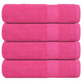 Vidaxl douchehanddoeken frogn 4 st 70x140 cm 360 g m² roze