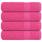 Vidaxl douchehanddoeken frogn 4 st 70x140 cm 360 g m² roze