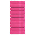 Vidaxl douchehanddoeken frogn 10 st 70x140 cm 360 g m² roze