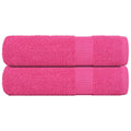 Vidaxl badhanddoeken frogn 2 st 100x150 cm 360 g m² roze