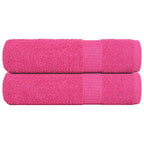 Vidaxl badhanddoeken frogn 2 st 100x150 cm 360 g m² roze