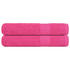 Vidaxl saunahanddoeken frogn 2 st 80x200 cm 360 g m² roze