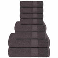 Vidaxl 8-delige handdoekenset frogn 360 g m² antraciet