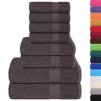 Vidaxl 8-delige handdoekenset frogn 360 g m² antraciet