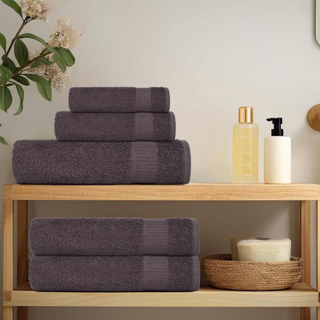 Vidaxl 8-delige handdoekenset frogn 360 g m² antraciet