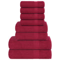 Vidaxl 8-delige handdoekenset frogn 360 g m² bordeaux