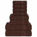 Vidaxl 8-delige handdoekenset frogn 360 g m² bruin