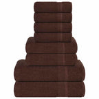 Vidaxl 8-delige handdoekenset frogn 360 g m² bruin