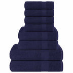Vidaxl 8-delige handdoekenset frogn 360 g m² marineblauw