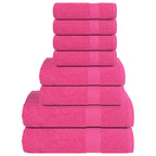 Vidaxl 8-delige handdoekenset frogn 360 g m² roze