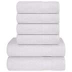 Vidaxl 6-delige handdoekenset frogn 360 g m² wit