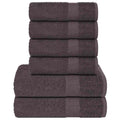 Vidaxl 6-delige handdoekenset frogn 360 g m² antraciet