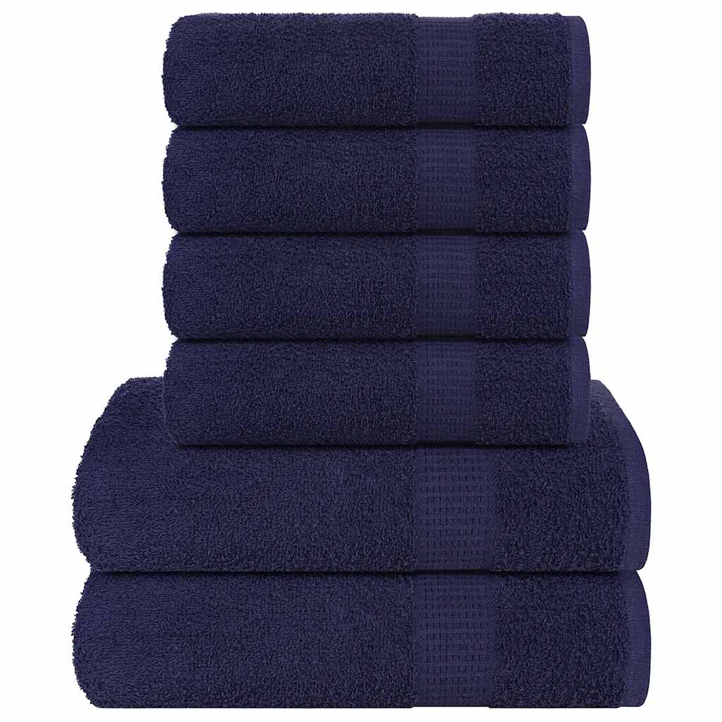 Vidaxl 6-delige handdoekenset frogn 360 g m² marineblauw