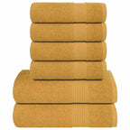 Vidaxl 6-delige handdoekenset frogn 360 g m² goud