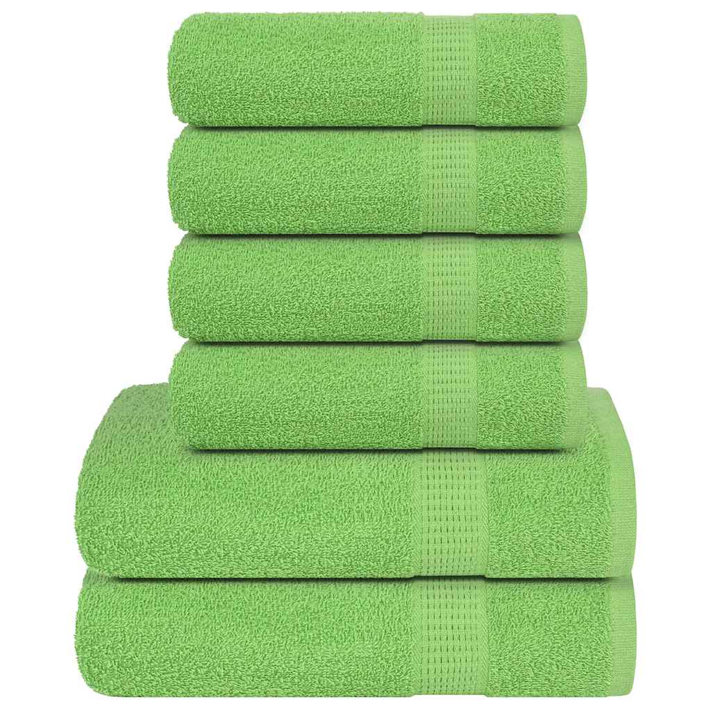 Vidaxl 6-delige handdoekenset frogn 360 g m² groen