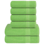 Vidaxl 6-delige handdoekenset frogn 360 g m² groen