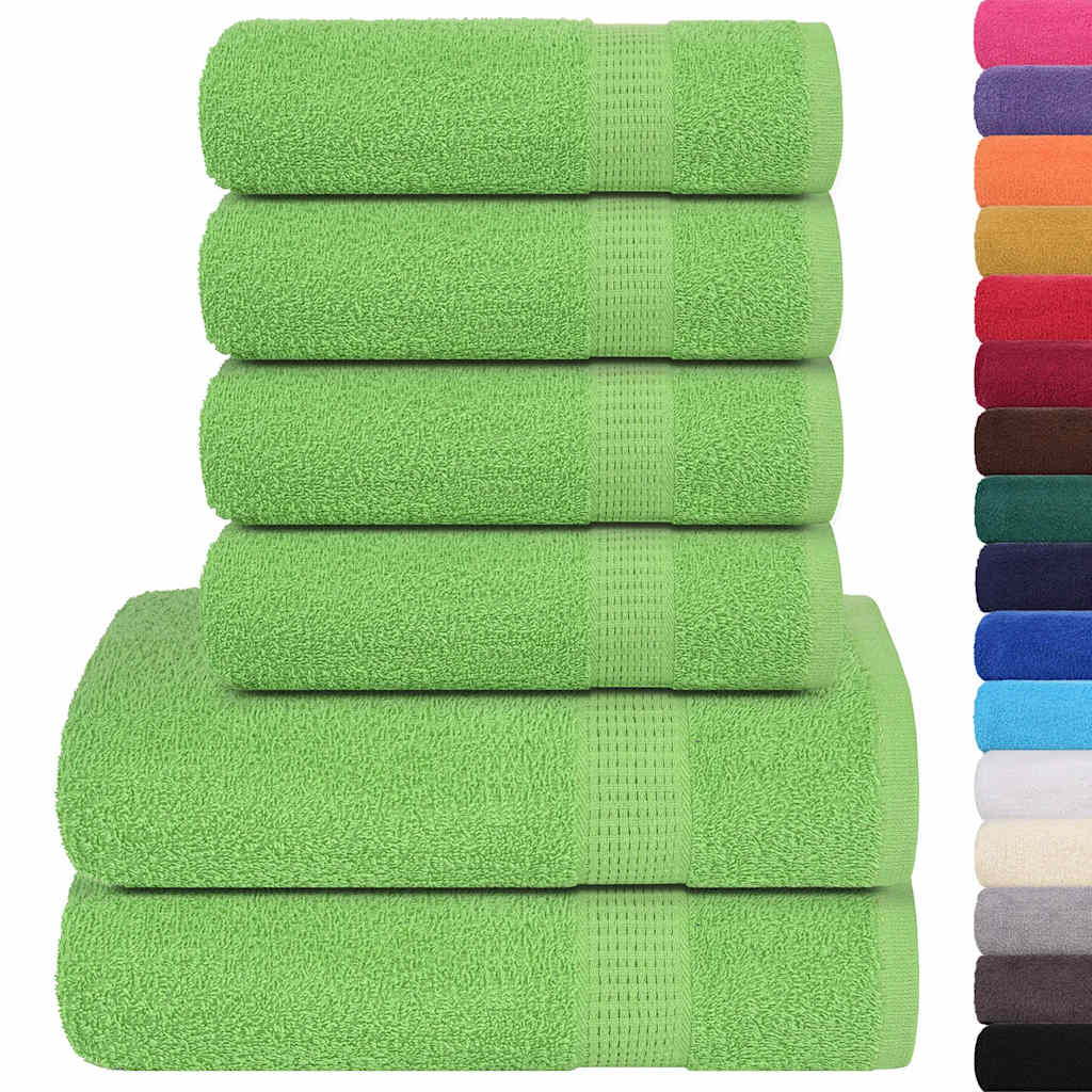 Vidaxl 6-delige handdoekenset frogn 360 g m² groen
