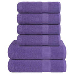 Vidaxl 6-delige handdoekenset frogn 360 g m² paars