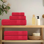 Vidaxl 6-delige handdoekenset frogn 360 g m² rood