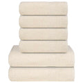 Vidaxl 6-delige handdoekenset frogn 360 g m² crème