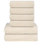 Vidaxl 6-delige handdoekenset frogn 360 g m² crème