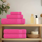 Vidaxl 6-delige handdoekenset frogn 360 g m² roze