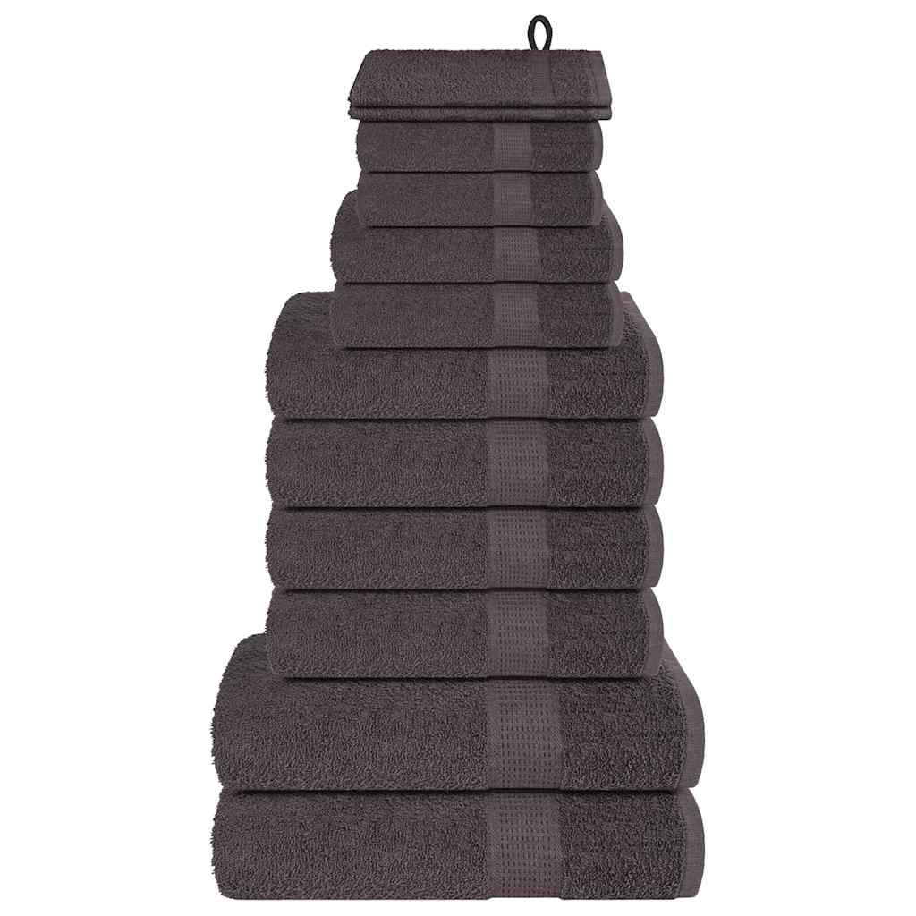 Vidaxl 12-delige handdoekenset frogn 360 g m² antraciet