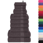 Vidaxl 12-delige handdoekenset frogn 360 g m² antraciet