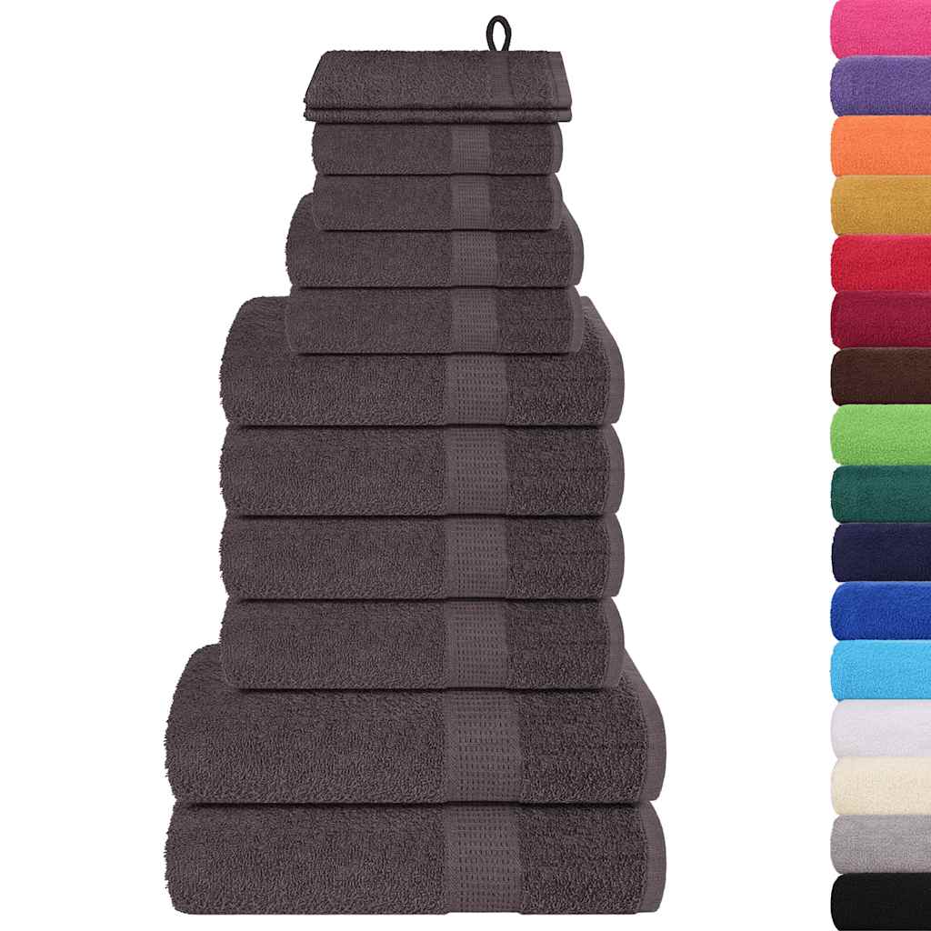 Vidaxl 12-delige handdoekenset frogn 360 g m² antraciet
