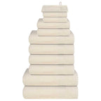 Vidaxl 12-delige handdoekenset frogn 360 g m² crème