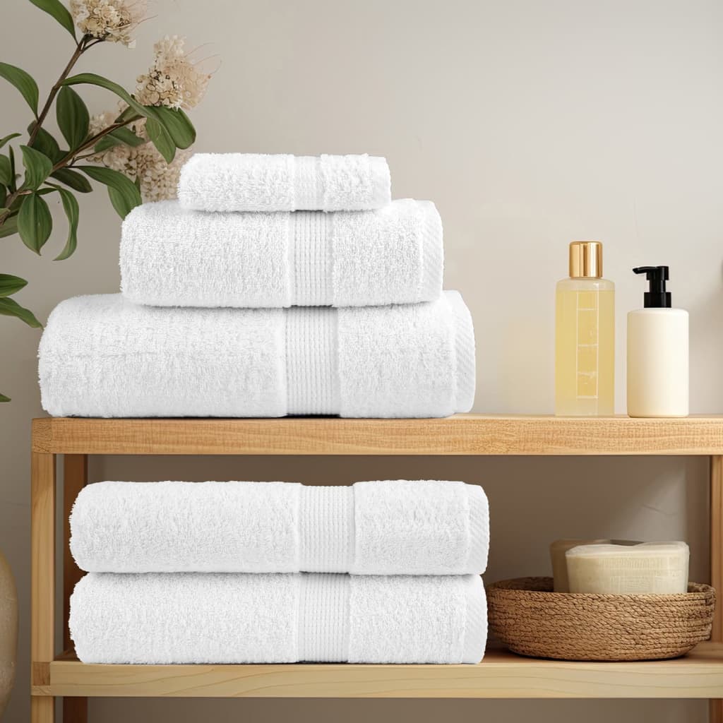 Vidaxl premium washandjes solund 50 stuks 30x30 cm 600 g m² wit