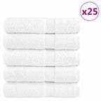 Vidaxl badhanddoeken solund 25 st 600 g m² 100x150 cm wit