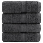 Vidaxl premium washandjes solund 4 stuks antraciet 30x30 cm 600 g m²