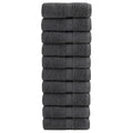 Vidaxl premium washandjes solund 10 stuks antraciet 30x30 cm 600 g m²