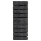 Vidaxl premium washandjes solund 10 stuks antraciet 30x30 cm 600 g m²